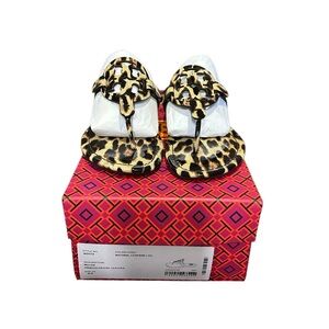 Tory Burch Miller Leopard Patent Sandal